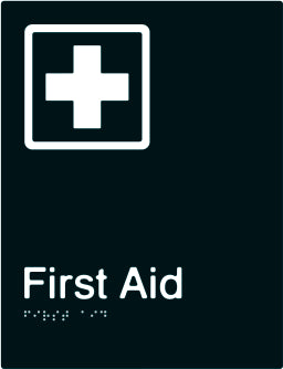 First Aid Braille & tactile sign (PBABk-Faid)