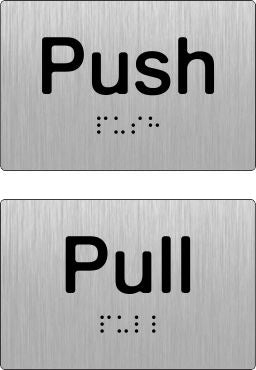 Push / Pull Braille & tactile signs (PB-SSPPH)