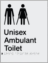 Unisex Ambulant Toilet Braille & tactile sign (PB-SNAUambT)
