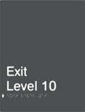 Charcoal Grey Exit Signs (PBAGy-Exit)