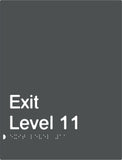Charcoal Grey Exit Signs (PBAGy-Exit)