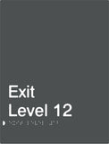 Charcoal Grey Exit Signs (PBAGy-Exit)