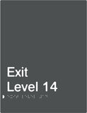 Charcoal Grey Exit Signs (PBAGy-Exit)