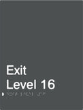 Charcoal Grey Exit Signs (PBAGy-Exit)