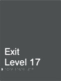Charcoal Grey Exit Signs (PBAGy-Exit)