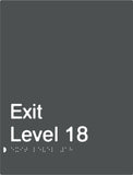 Charcoal Grey Exit Signs (PBAGy-Exit)