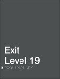 Charcoal Grey Exit Signs (PBAGy-Exit)