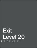 Charcoal Grey Exit Signs (PBAGy-Exit)
