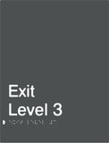 Charcoal Grey Exit Signs (PBAGy-Exit)