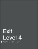 Charcoal Grey Exit Signs (PBAGy-Exit)