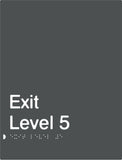 Charcoal Grey Exit Signs (PBAGy-Exit)