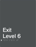 Charcoal Grey Exit Signs (PBAGy-Exit)