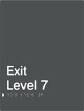 Charcoal Grey Exit Signs (PBAGy-Exit)