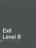 Charcoal Grey Exit Signs (PBAGy-Exit)