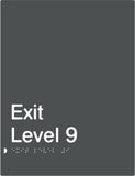 Charcoal Grey Exit Signs (PBAGy-Exit)