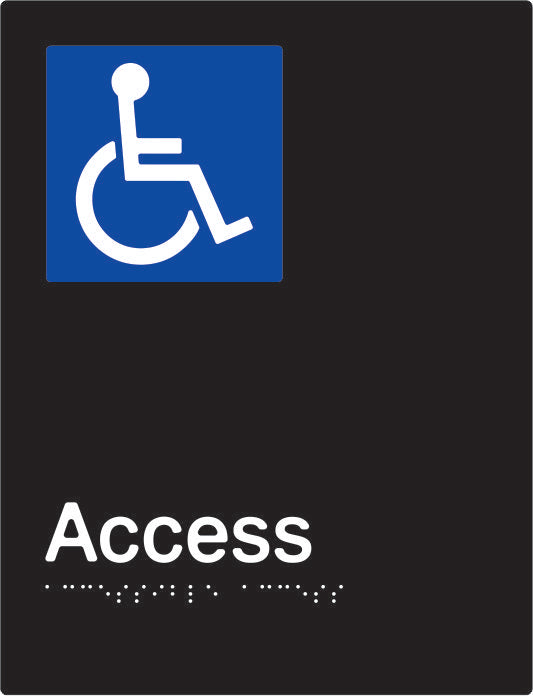 Accessible Access Braille and tactile sign (PBABk-AAccess)