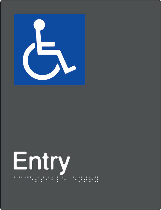 Accessible Entry Braille and tactile sign (PBAGy-AEntry)