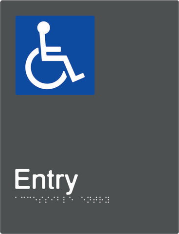 Accessible Entry Braille and tactile sign (PBAGy-AEntry)
