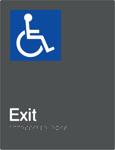 Accessible Exit Braille and tactile sign (PBAGy-AExit)
