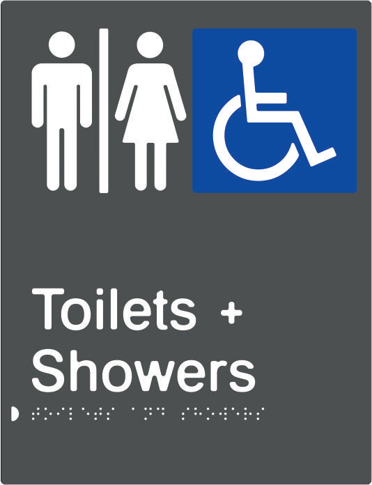PBAGy-AUATAS - Airlock for Male, Female & Accessible Toilets & Shower Braille & tactile sign