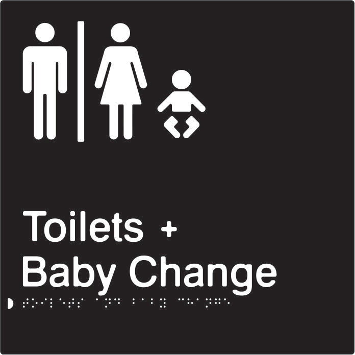 PBABk-AUTABC - Airlock for Male & Female Toilets & Baby Change Braille & tactile sign