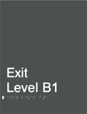 Charcoal Grey Exit Signs (PBAGy-Exit)