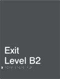 Charcoal Grey Exit Signs (PBAGy-Exit)