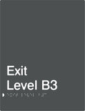 Charcoal Grey Exit Signs (PBAGy-Exit)
