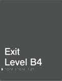 Charcoal Grey Exit Signs (PBAGy-Exit)