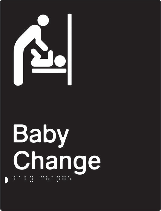 Baby Change Braille & tactile sign (PBABk-BC)