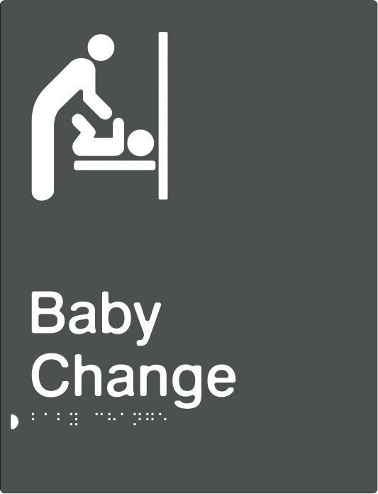 Baby Change Braille & tactile sign (PBAGy-BC)