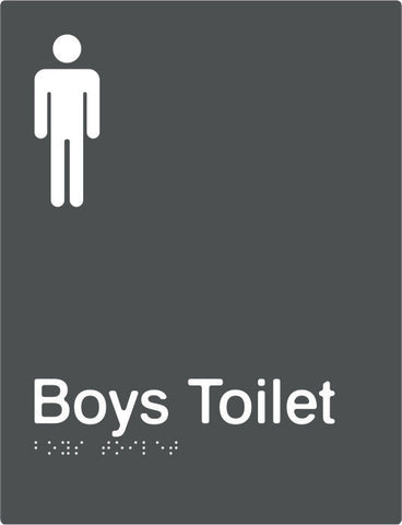 Boys Toilet Braille & tactile sign (PBAGy-BT)