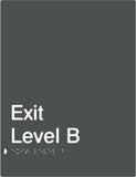 Charcoal Grey Exit Signs (PBAGy-Exit)
