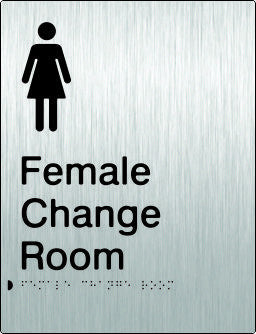 Female Change Room Braille & tactile sign (PB-SSFCR)