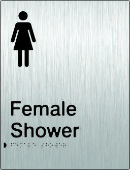 Female Shower Braille & tactile sign (PB-SSFS)