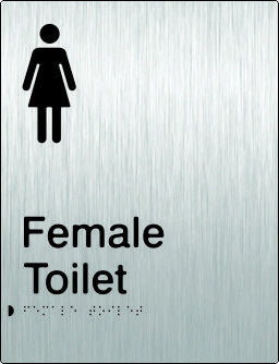 Female Toilet Braille & tactile sign (PB-SSFT)