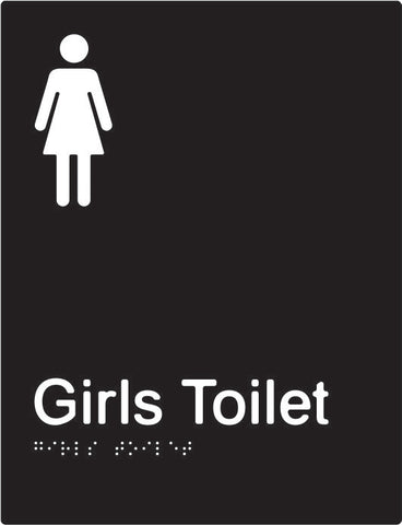 Girls Toilet Braille & tactile sign (PBABk-GT)