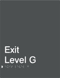 Charcoal Grey Exit Signs (PBAGy-Exit)