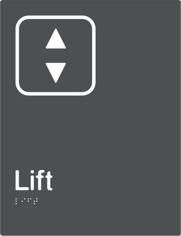 Lift Braille & tactile sign (PBAGy-Lift)