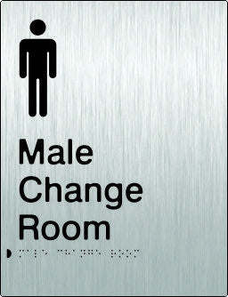 Male Change Room Braille & tactile sign (PB-SSMCR)