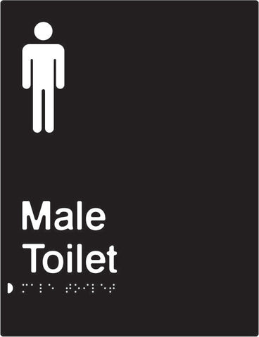 Male Toilet Braille & tactile sign (PBABk-MT)