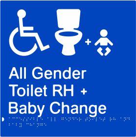 Accessible All Gender Toilet & Baby Change Right Hand Transfer (PB-AAGTABCRH)