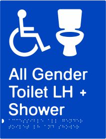 All Gender Accessible Toilet & Shower Left Hand Transfer (PB-AAGTASLH)