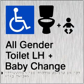 Accessible All Gender Toilet & Baby Change Left Hand Transfer (PB-SSAAGTABCLH)