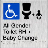 Accessible All Gender Toilet & Baby Change Right Hand Transfer (PB-SSAAGTABCRH)