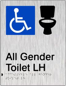 All Gender Accessible Toilet Left Hand Transfer (PB-SSAAGTLH)