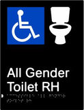 All Gender Accessible Toilet Right Hand Transfer (PBABk-AAGTRH)