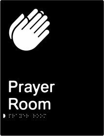 Prayer Room Braille & tactile sign (PBABk-Prayer)