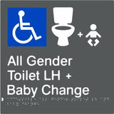 Accessible All Gender Toilet & Baby Change Left Hand Transfer (PBAGy-AAGTABCLH)