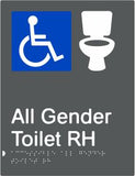 All Gender Accessible Toilet Right Hand Transfer (PBAGy-AAGTRH)